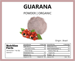 新增有機瓜拉那粉（9-11%咖啡鹼）