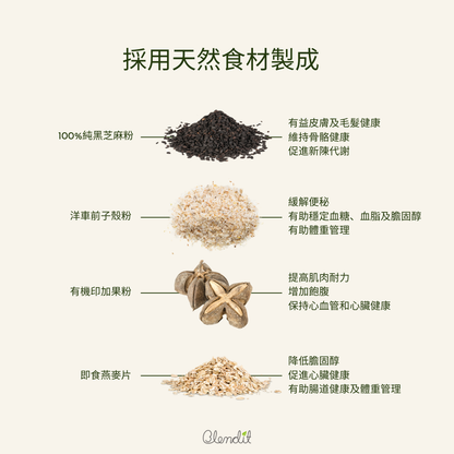 黑芝麻天然無糖代餐粉