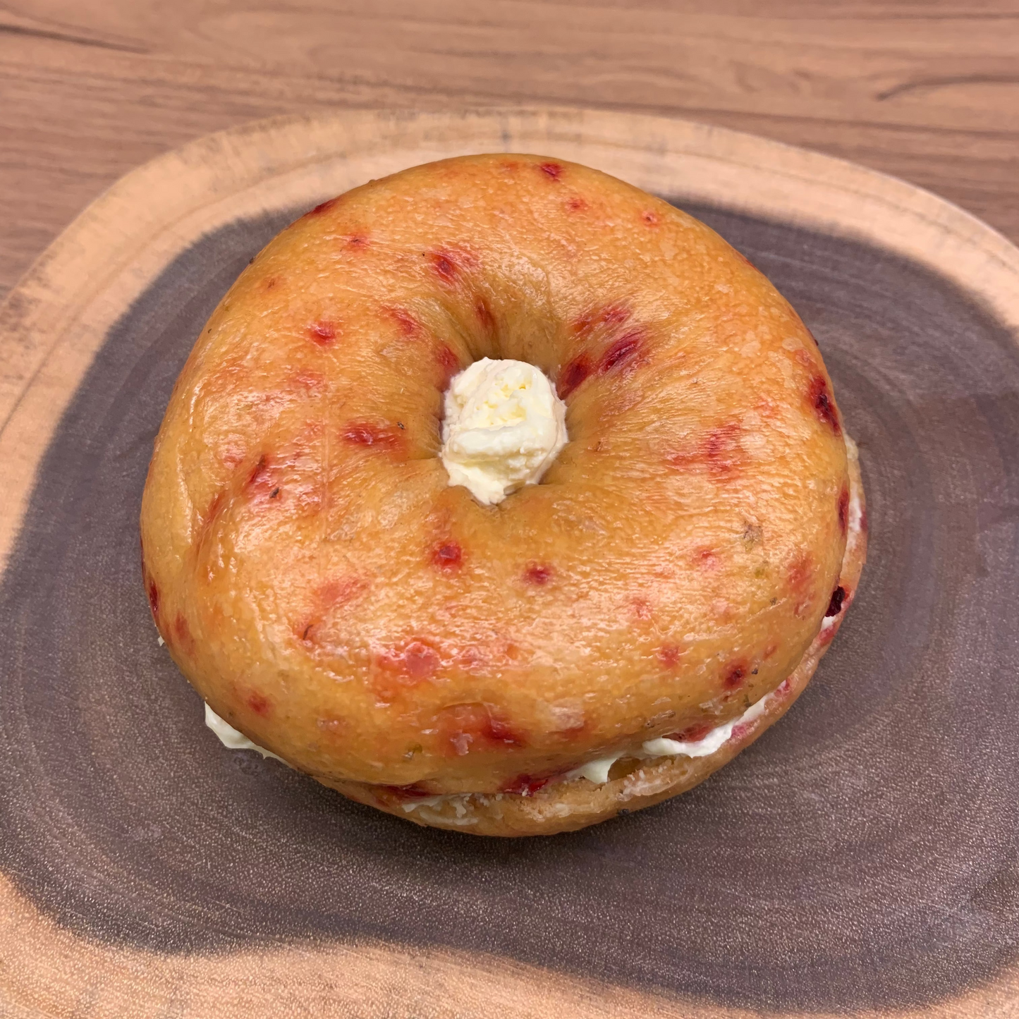 紅菜頭貝果搭配自家製忌廉芝士醬_健康素食輕食建議_高纖維