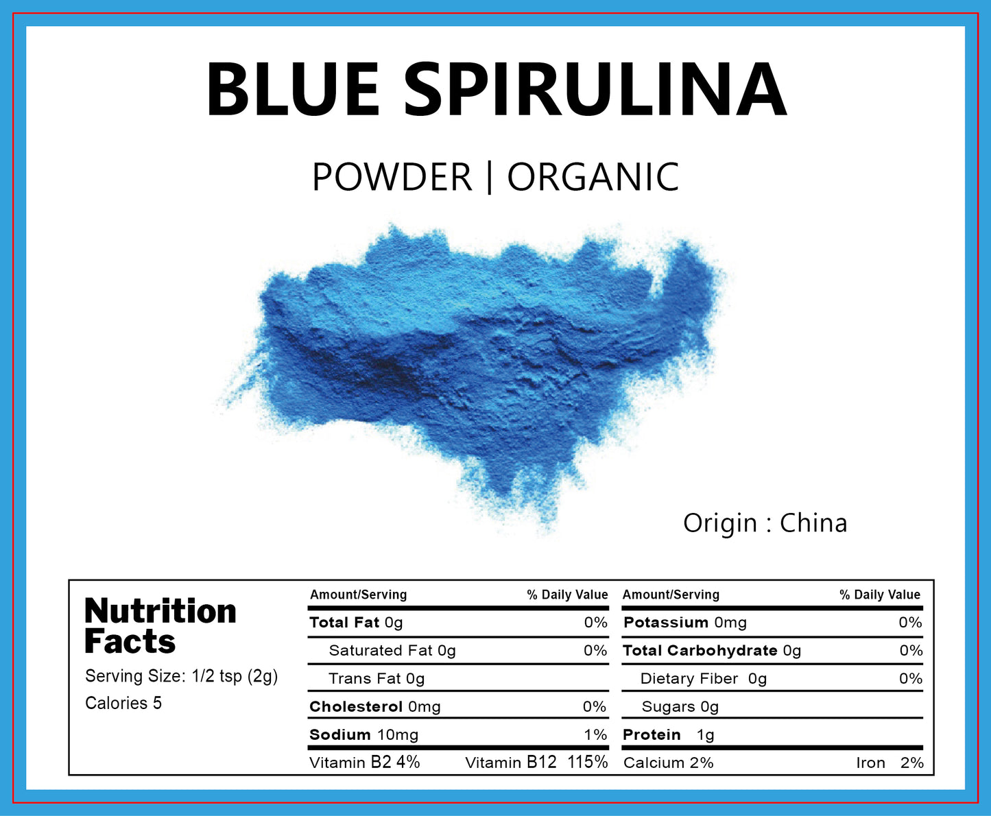 ORGANIC BLUE SPIRULINA POWDER