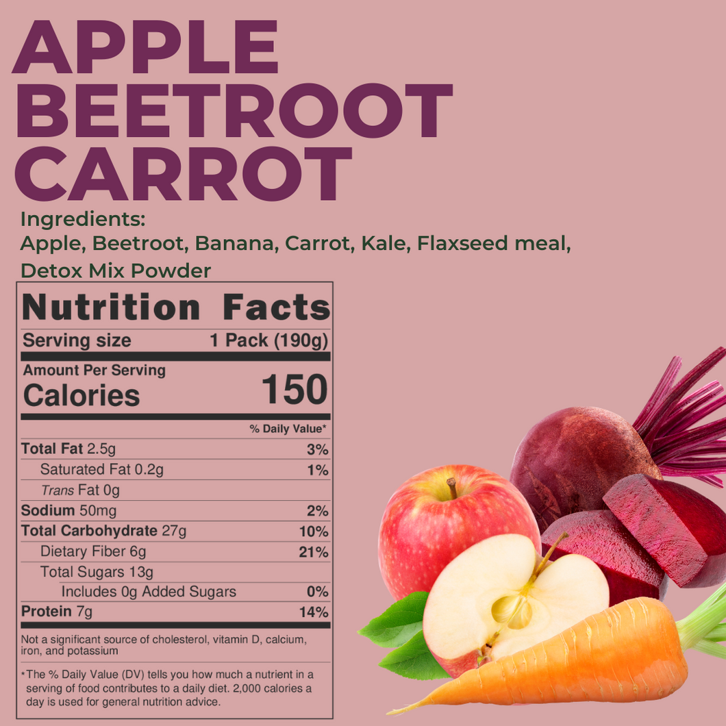 Apple Beetroot Carrot Detox Smoothie Pack