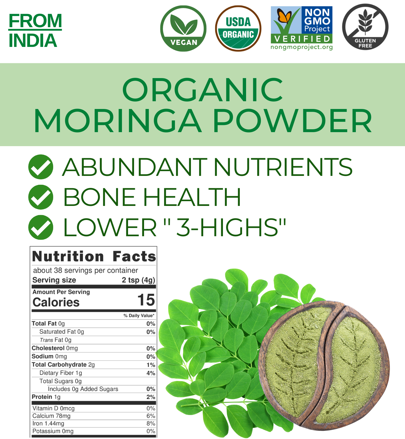 ORGANIC MORINGA LEAF POWDER