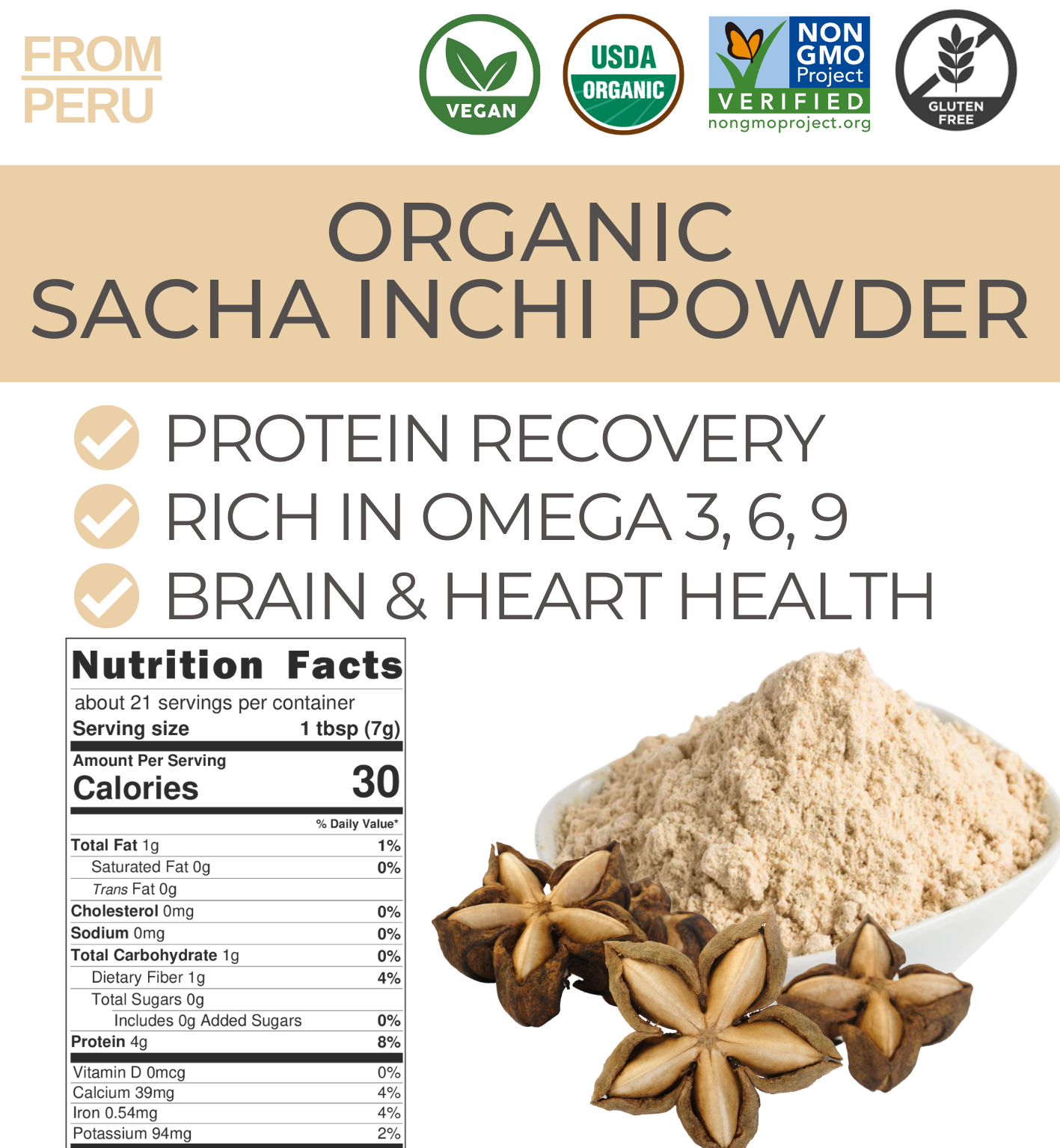 ORGANIC SACHA INCHI POWDER